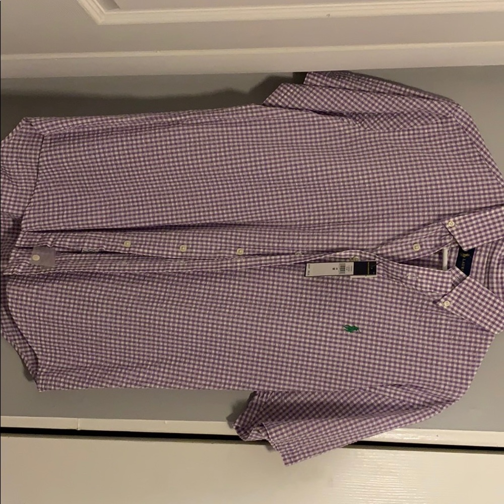 Purple Ralph Lauren Polo classic button down shirt